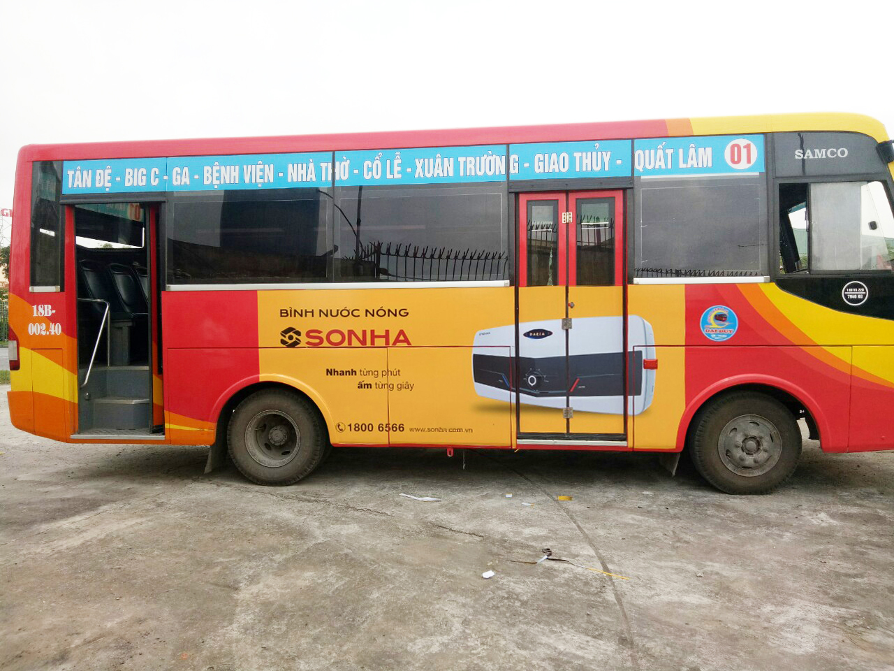 Quảng cáo xe bus tuyến - Xe bus Nam Định